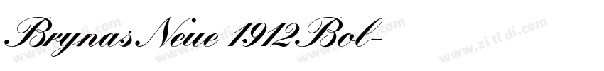 Brynas Neue 1912 Bol字体转换